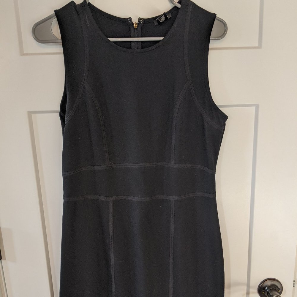 Black, sleeveless cocktail dress
